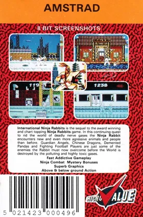 International Ninja Rabbits (UK) (1992) box cover back